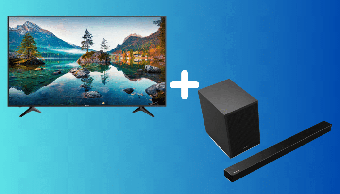 Hisense 55" Smart TV + Hisense Sound Bar